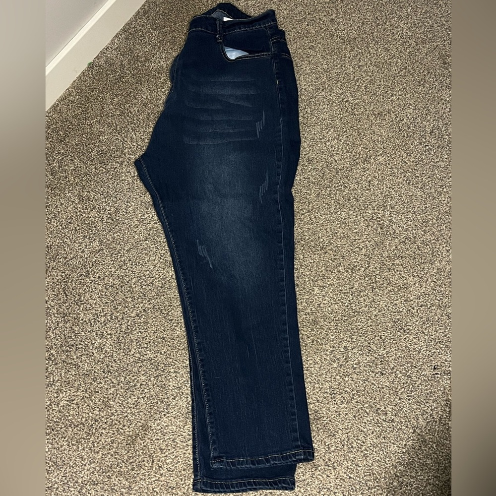 Dark blue jeans